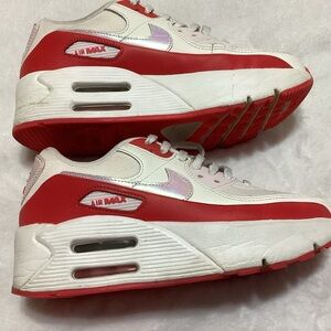 Nike Air Max 90 LV8 Sail Siren Red Pearl Pink Shoes HF5073-133 Women's Size 6.5